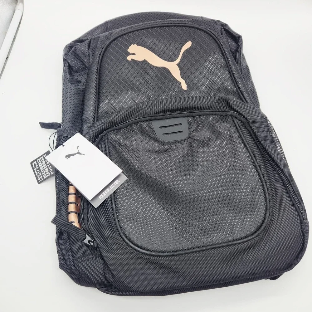 PUMA Evercat Contender Backpack Black Rose Gold‎ Laptop Sleeve School Gym Travel